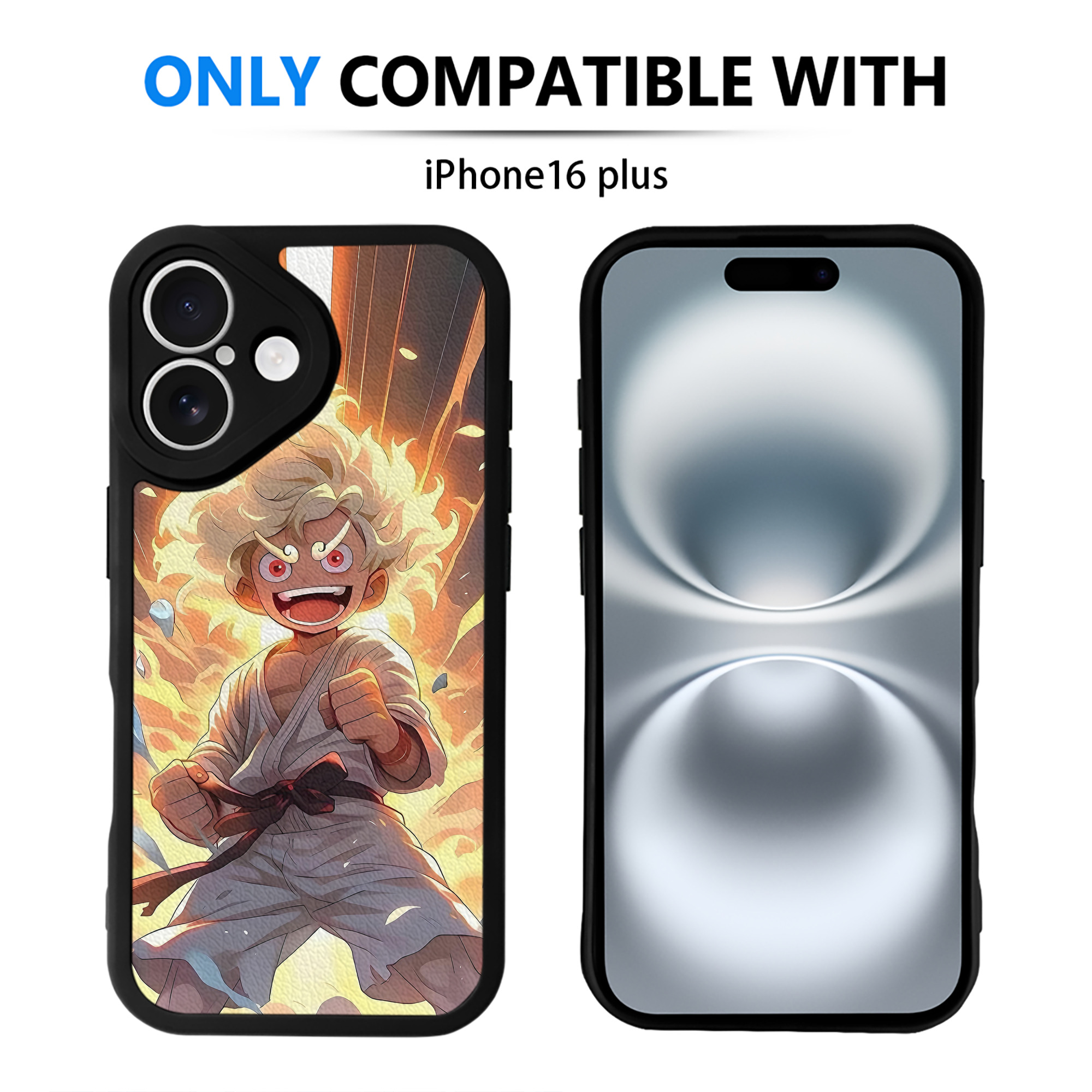 （画像用） ワンピース ONE PIECE 【iPhone 16シリーズ対応】シリコンスマホケース（レザー調） 材質：シリコン